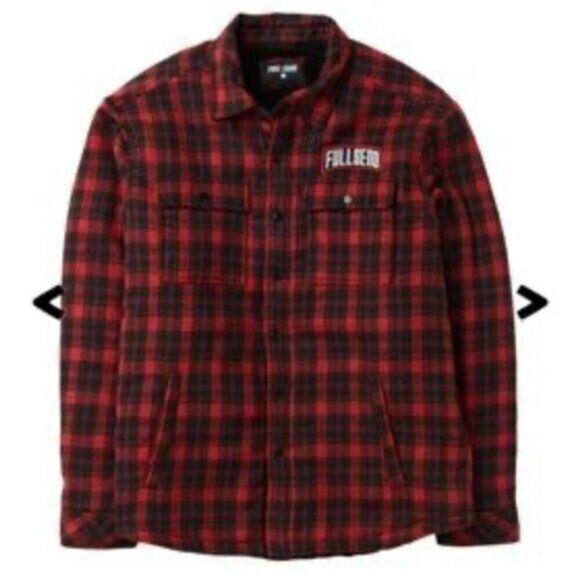 NWT Full Send Red/Black Plaid Flannel Full Button Sherpa Lined Jacket - Size M - Picture 1 of 7